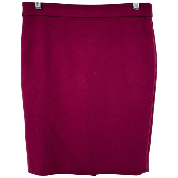 J.Crew 365 No. 2 Pencil Skirt High Waisted Knee Length Back Slit Magenta Pink 4P - Picture 1 of 6